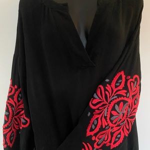 Rebecca Minkoff embroidered loose long sleeve top